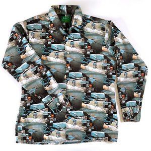 Vintage 70s Surf print Joe Namath Shirt